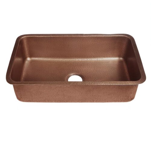 Orwell Undermount Handmade Solid Copper 30 in. Single Bowl Kitchen Sink in Antique Copper