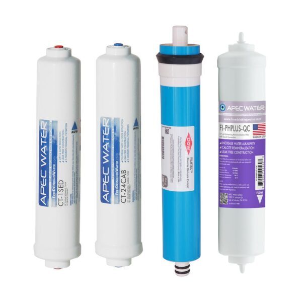 APEC Complete Filter Set for Ultimate RO-CTOP-PH Countertop RO Systems (Stages 1-4)