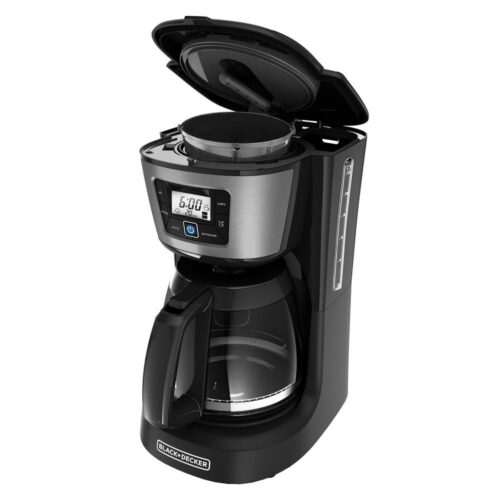 12-Cup Programmable Black Coffee Maker with Built-In Timer