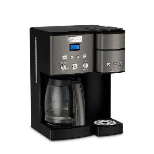 Coffee Center 12-Cup Black Stainless Steel Coffee Maker and Single Serve Brewer