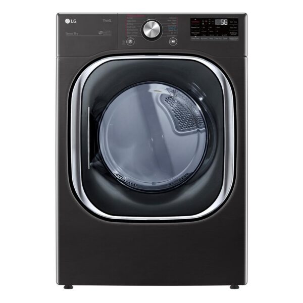 7.4 cu. ft. Black Steel Front Load Gas Dryer with TurboSteam
