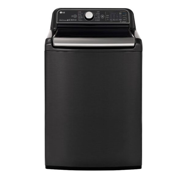 5.5 cu. ft. High-Efficiency Mega Capacity Black Steel Top Load Smart Washer with TurboWash3D