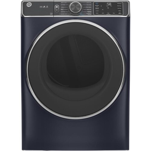 7.8 cu. ft. Smart 240-Volt Sapphire Blue Stackable Electric Vented Dryer with Steam and Sanitize Cycle