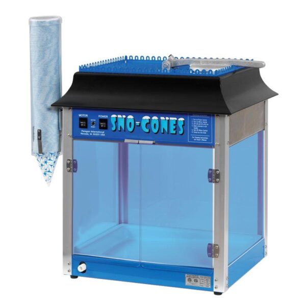 Storm 8000 oz. Blue Stainless Steel Countertop Snow Cone Machine