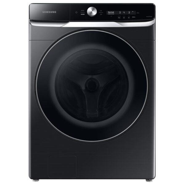 27 in. Wide 5.0 cu. ft. Extra-Large Brushed Black Front Load Washing Machine with Smart Dial and OptiWash