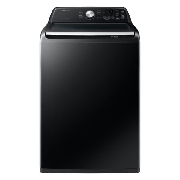 4.4 cu. ft. Capacity Brushed Black Top Load Washer Agitator with ActiveWave