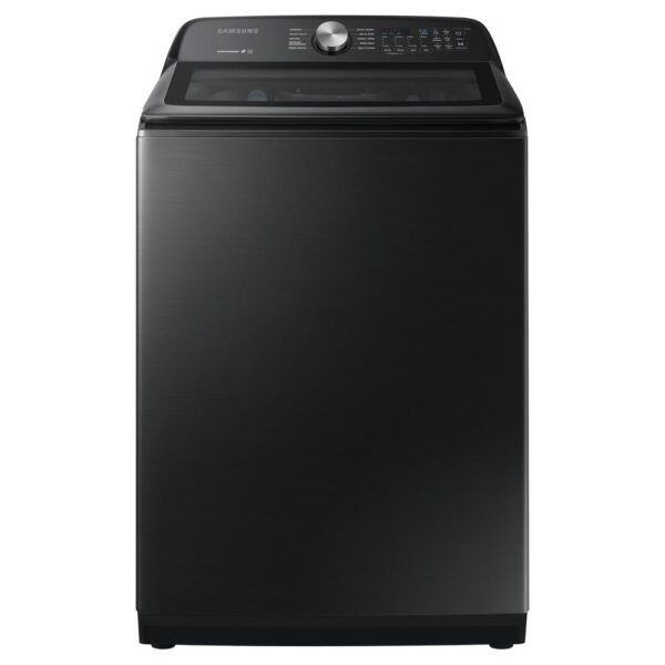 5.0 cu. ft. High-Efficiency Brushed Black Top Load Washing Machine with Active Water Jet