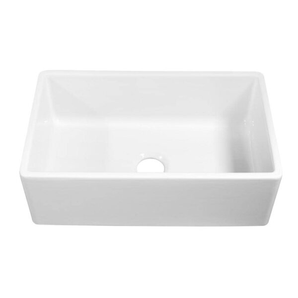 Bradstreet II Farmhouse/Apron-Front Fireclay 30 in. Single Bowl Kitchen Sink in Crisp White