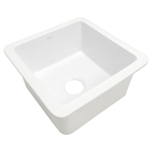 Amplify White Fireclay 18 in. Undermount Bar Sink