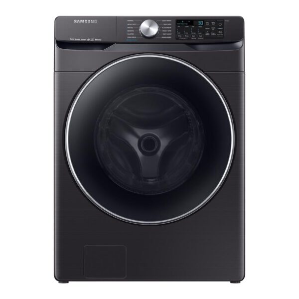 4.5 cu. ft. High-Efficiency Fingerprint Resistant Black Stainless Front Load Washing Machine with Steam and Super Speed