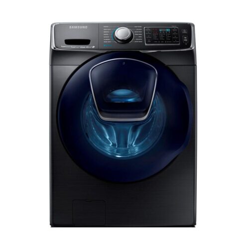 5.0 cu. ft. High Efficiency Front Load Washer with Steam and AddWash Door in Black Stainless