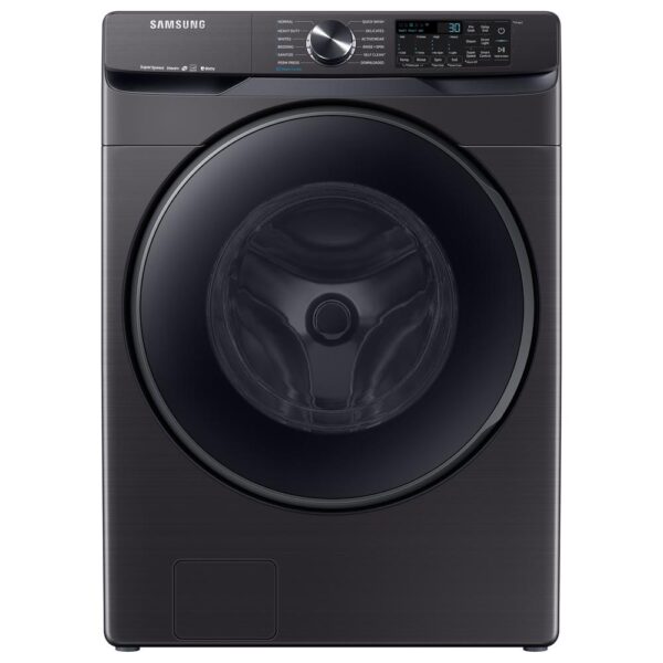 5.0 cu. ft. High-Efficiency Black Stainless Steel Front Load Washing Machine with Super Speed and Steam