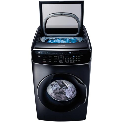 6.0 Total cu. ft. High-Efficiency FlexWash Washer in Black Stainless