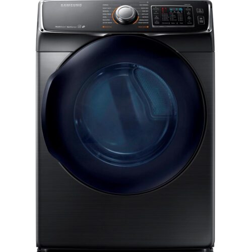 7.5 cu. ft. Gas Dryer with Steam in Black Stainless