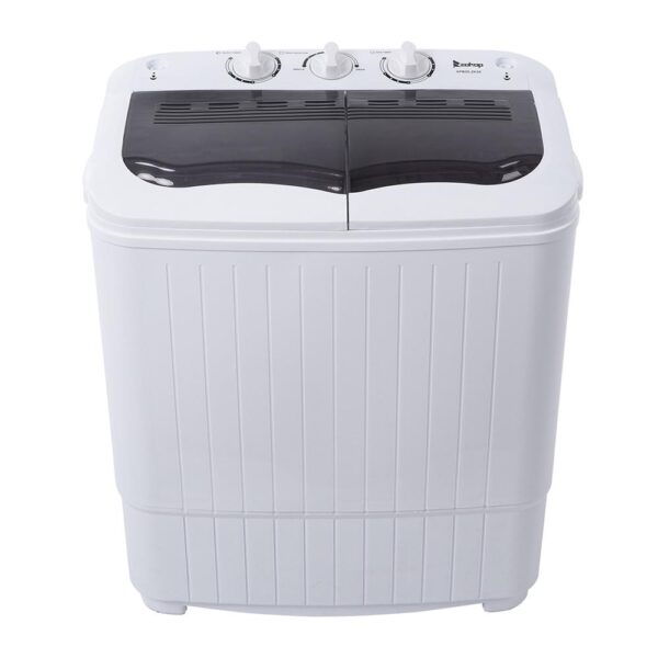 21.26 in. 14.3 lbs. Portable Top Load Semi-Automatic Twin Tube Washing Machine in White
