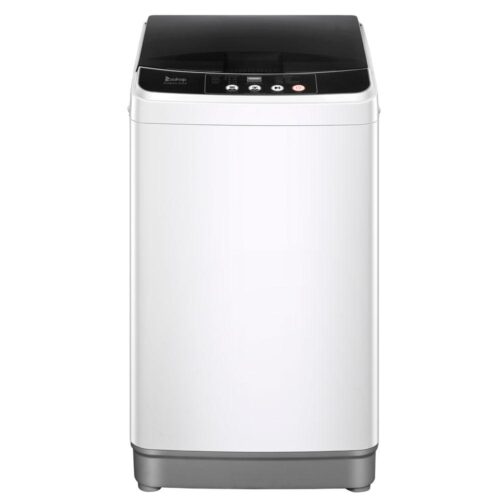 15.4 in 0.7 cu. ft. Portable Gray Top Load Washing Machine with Stainless Steel Tub