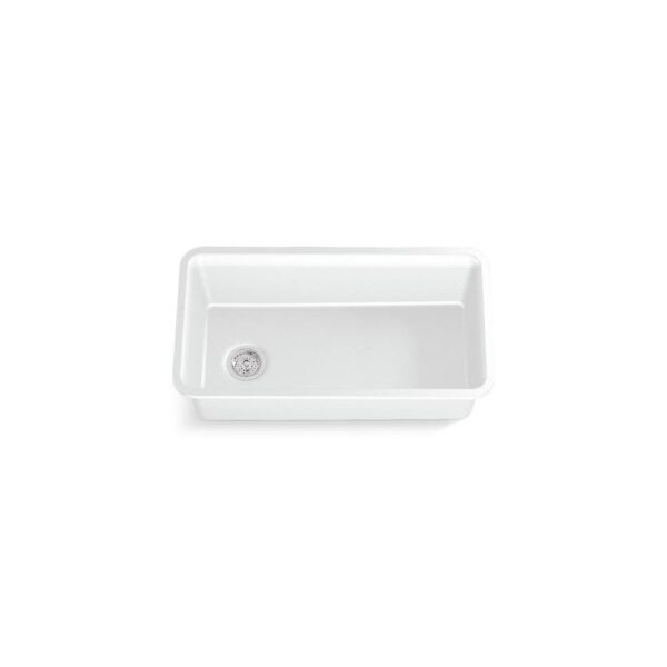 Cairn Undermount Neoroc Composite 33.5 in. Single Bowl Kitchen Sink in Matte White