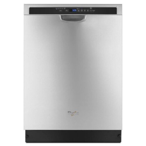 24 in. Monochromatic Stainless Steel Front Control Built-In Tall Tub Dishwasher with Stainless Steel Tub