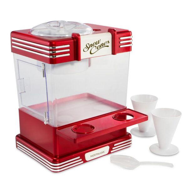 Retro 300 oz. Red Countertop Snow Cone Machine