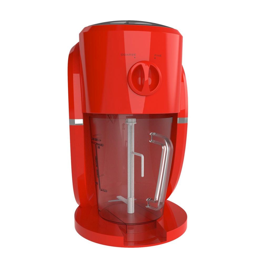 32 oz. Red Frozen Drink Machine - Fine or Course Ice Shaver for Snow Cones