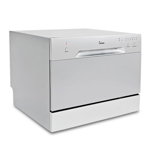 18 in. Silver Portable 120-Volt 6-Settings Countertop Stainless Steel Dishwasher with 6 Wash Cycles (Energy Star)