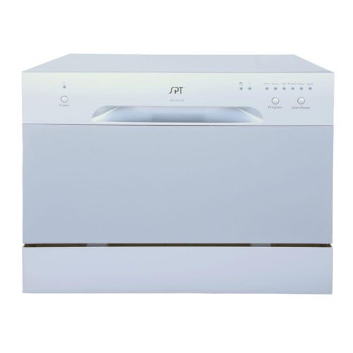 21 in. Silver Portable Countertop 120-Volt Dishwasher with 6-Cycles with 6 Place Settings Capacity