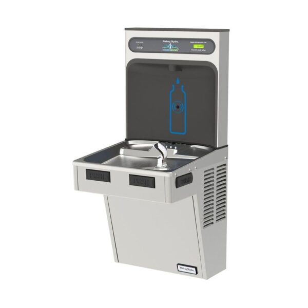 HAC Series HydroBoost Bottle Filling Station Refrigerated Drinking Fountain in Platinum Vinyl