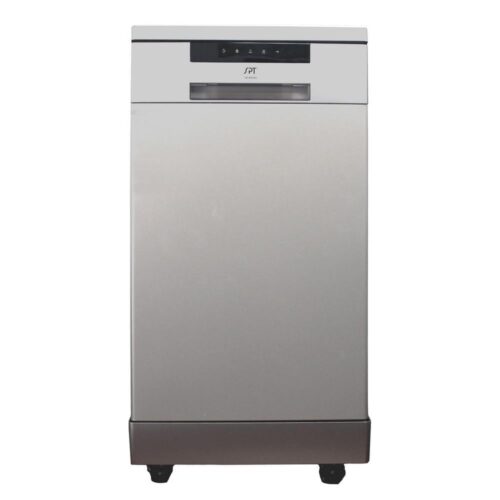 18 in. Stainless Steel Electronic Portable 120-Volt Dishwasher with 6-Cycles with 8 Place Settings Capacity