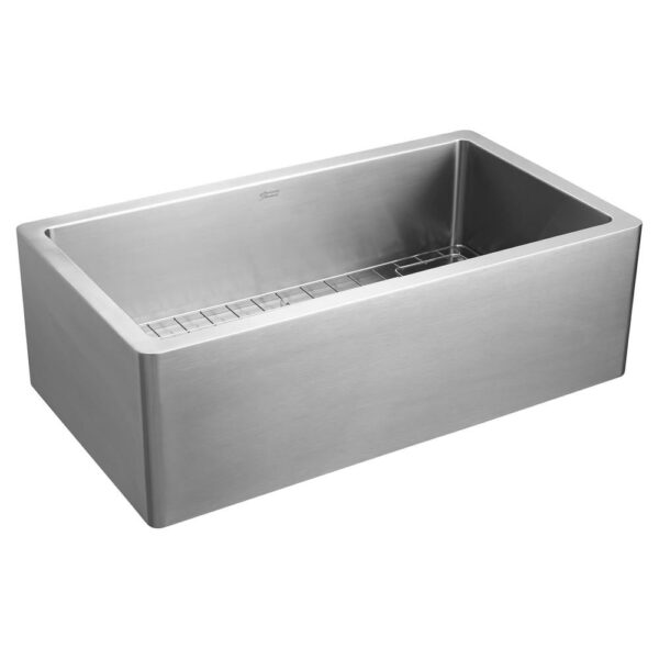 Avery Farmhouse Apron Front Stainless Steel 36 in. Single Bowl Kitchen Sink