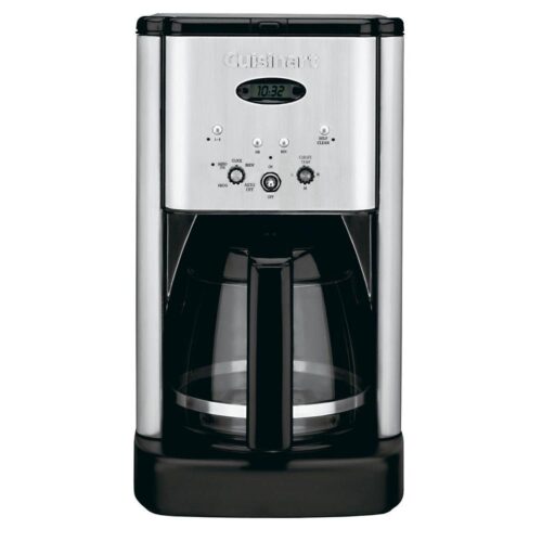 Brew Central 12-Cup Stainless Steel Drip Coffee Maker with Glass Carafe