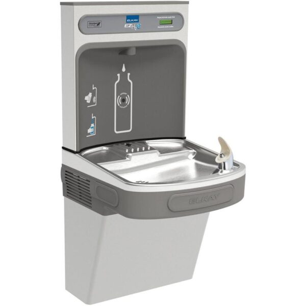 Non-Filtered Non-Refrigerated EZH2O ADA Stainless Steel Drinking Fountain with Bottle Filling Station