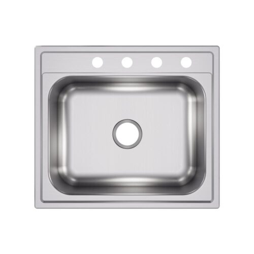 Pergola Drop-In Stainless Steel 25 in. 4-Hole Single Bowl Kitchen Sink