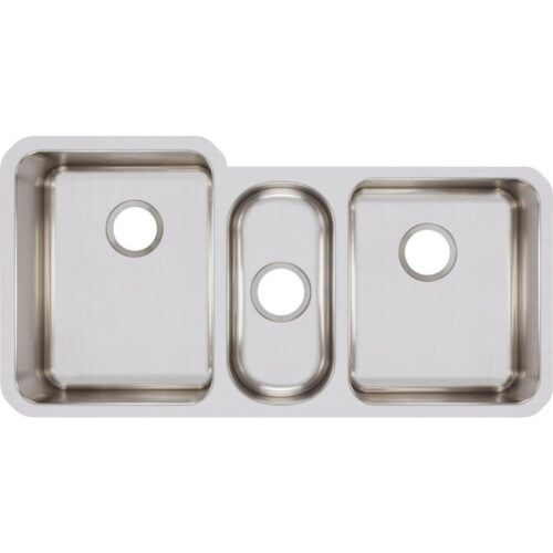 Lustertone Undermount Stainless Steel 40 in. Triple Bowl Kitchen Sink