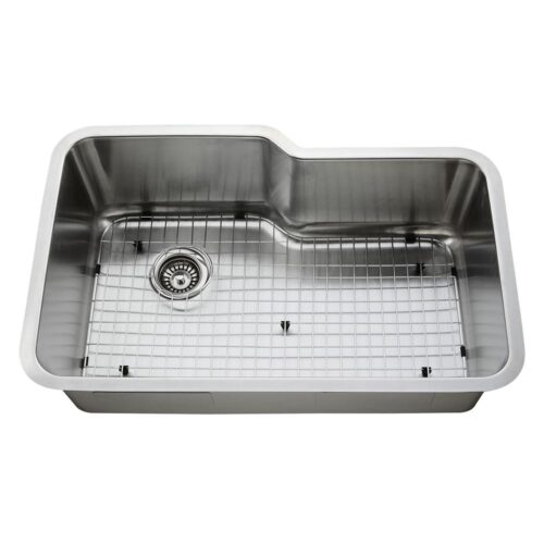 Empire Undermount 16-Gauge Stainless Steel 32 in. Single Bowl Kitchen Sink with Grid and Strainer