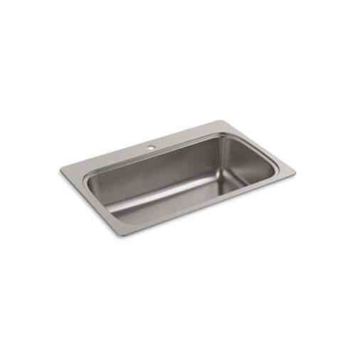 Verse Drop-in Stainless Steel 33 in. 1-Hole Single Bowl Kitchen Sink