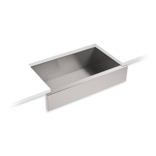 Lyric Farmhouse Undermount Apron Front Stainless Steel 34 in. Single Bowl Kitchen Sink