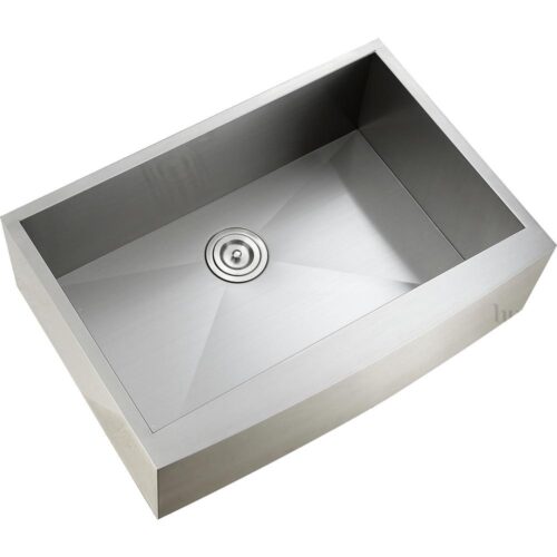 Handmade Farmhouse Apron-Front Stainless Steel 30 in. Single Bowl Kitchen Sink