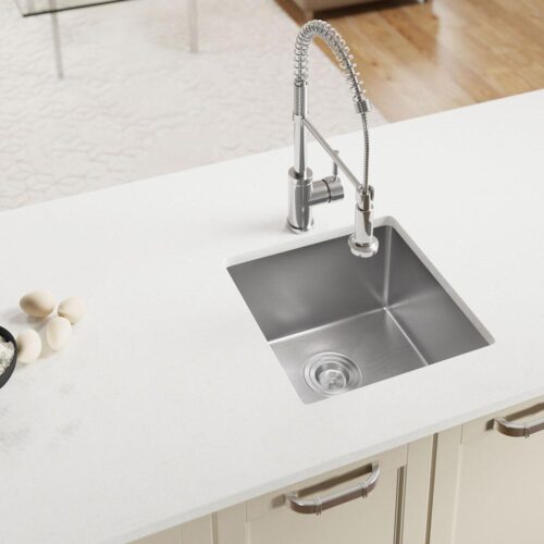 Undermount Stainless Steel 17 in. Single Bowl Kitchen Sink