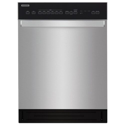 24 in. Stainless Steel Front Control Built-In Tall Tub Dishwasher with Stainless Steel Tub