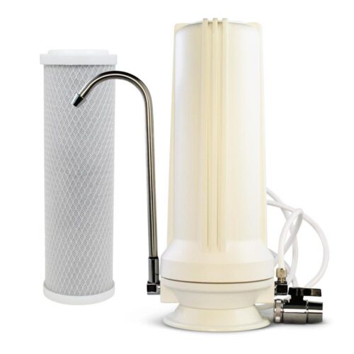 Premium Single Stage Counter Top Water Filtration System in White