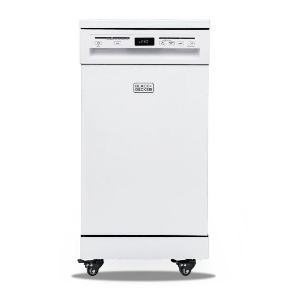 18 in. White Portable 120-Volt Dishwasher with 8-Place Setting Capacity