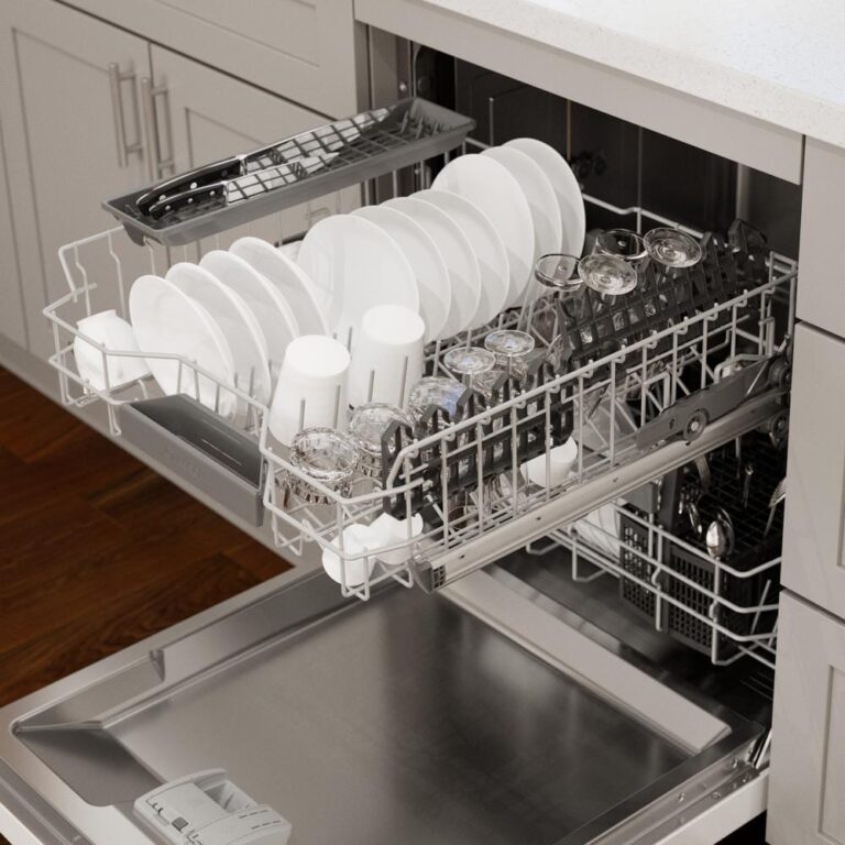 300 Series 24 in. ADA Front Control Dishwasher in White with Stainless