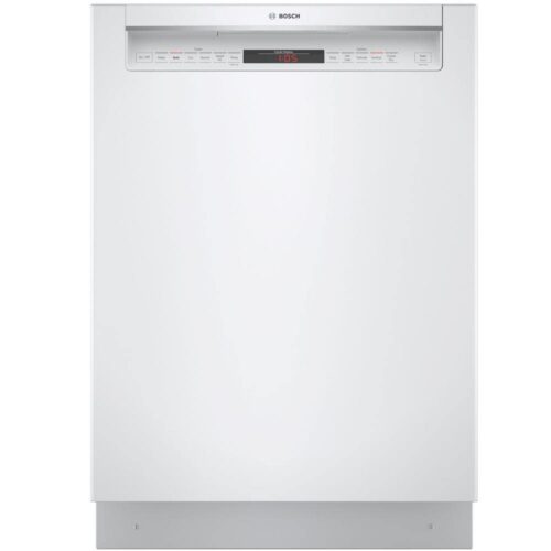 800 Series 24 in. White Front Control Tall Tub Recessed Handle Dishwasher with Stainless Steel Tub