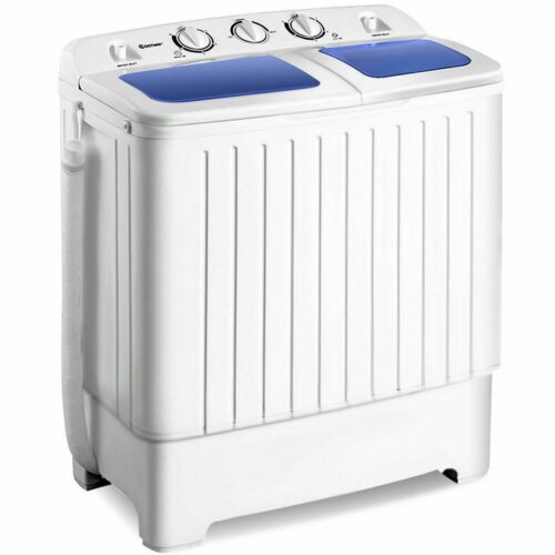 14 in. 1.6 cu. ft. Portable Top Load Washing Machine Mini Compact Washer Dryer in White