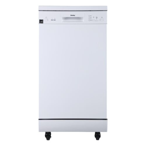 18 in. White Electronic Portable 115120-volt Dishwasher with 4-Cycles with 8-Place Settings Capacity