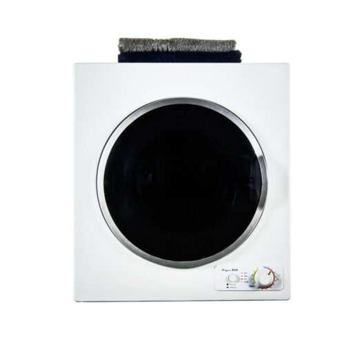 3.5 cu. ft. White Electric Dryer with Stainless Steel Drum