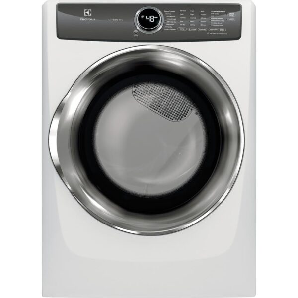 8.0 cu. ft. Front Load Perfect Steam Gas Dryer with LuxCare Dry and Instant Refresh in White