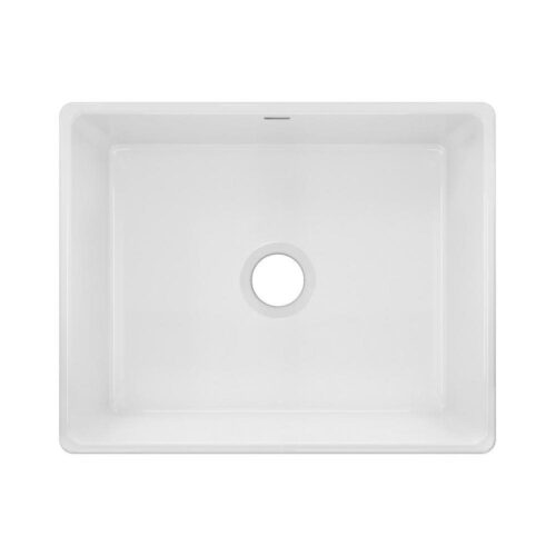 Farmhouse Apron Front Fireclay 24 in. Single Bowl Kitchen Sink in White