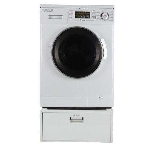 1.57 cu. ft. 23.5 in. White High -Efficiency Vented/Ventless Electric All-in-One Washer Dryer Combo with Pedestal