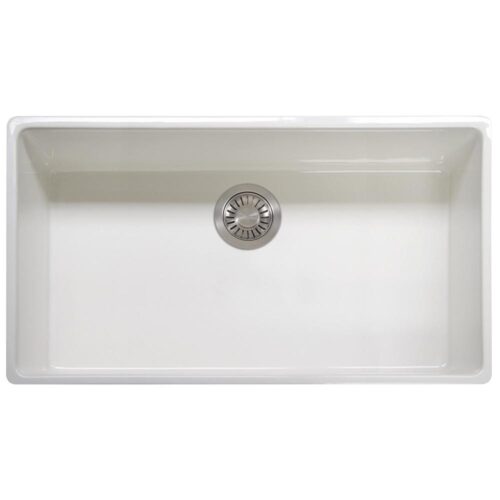 Farmhouse/Apron-Front Fireclay 36 in. x 20 in. Single Bowl Kitchen Sink in White